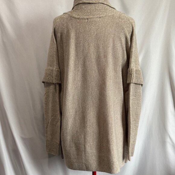 George Women's Cowl Neck Sweater in Tan SM438 - Picture 3 of 4